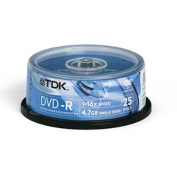 Диск DVD-R TDK Cake Box 25шт (4.7GB, 16x)