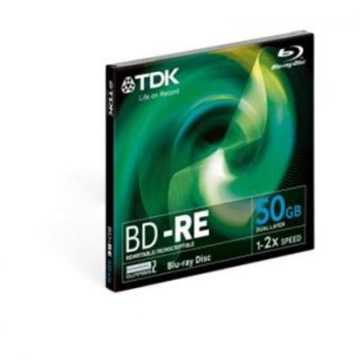 Blu-Ray BD-RE ("болванка") TDK Jewel Case 1шт (50GB, 2x)
