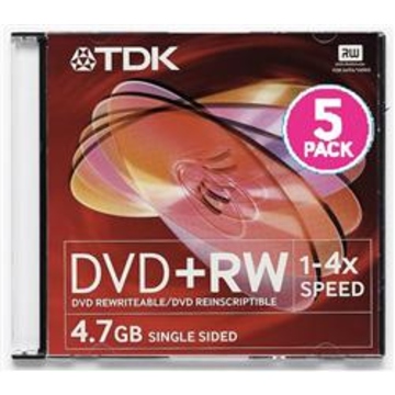 DVD+RW TDK Slim Case 5шт (4.7GB, 4x)