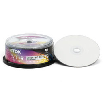 DVD+R (болванка) TDK Cake Box 25шт (4.7GB, 16x, Printable)