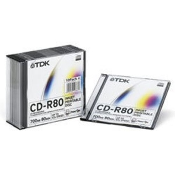 CD-R TDK Slim Case 10шт (700MB, 52x, Printable)