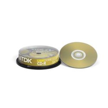 CD-R TDK Cake Box 10шт (700MB, 52x, Lightscribe)