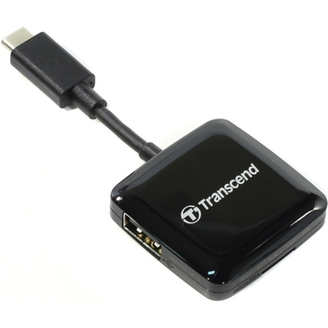 Ридер USB3.0 Transcend RDC2K Black (USB C для UHS-I карт SDHC/SDXC/microSDHC/microSDXC)
