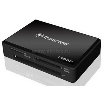 Card reader Transcend F8 Black (USB3.0 для карт памяти SDHC, SDXC, CF, MS M2, MS PRO Duo, MSXC)