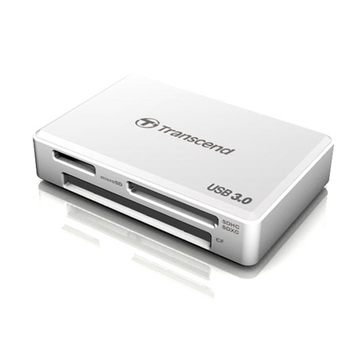 Card reader Transcend F8 White (USB3.0 для карт памяти SDHC, SDXC, CF, MS M2, MS PRO Duo, MSXC)