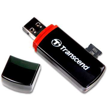 Card reader Transcend P5 Black (SDHC/MMC4/MicroSDHC/M2)