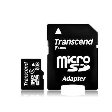  MicroSDHC 16Гб Transcend Класс 10 (адаптер)