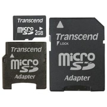  MicroSD 02Гб Transcend (2 адаптера, с Multifon)