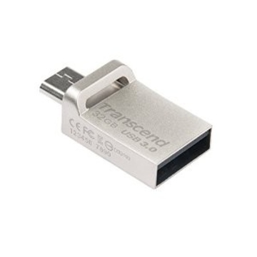 Флешка USB 3.0 Transcend Jetflash 880 32Гб OTG Silver