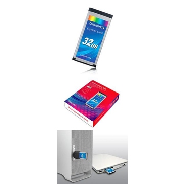 внешний SSD Transcend 32GB (формат ExpressCard/34 c USB адаптером)