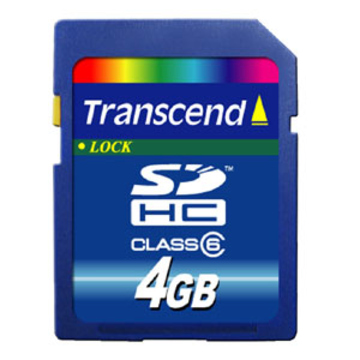  SDHC 04Гб Transcend Класс 6