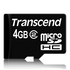  MicroSDHC 04Гб Transcend Класс 2 