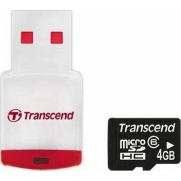  MicroSDHC 04Гб Transcend Класс 2 (ридер RDP3)