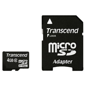  MicroSDHC 04Гб Transcend Класс 4 (адаптер)