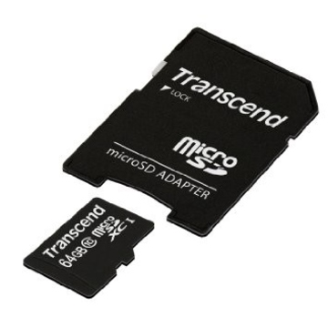  MicroSDXC 64Гб Transcend Premium 300x Класс 10 UHS-I (адаптер)