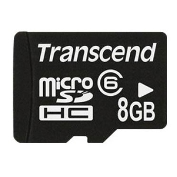  MicroSDHC 08Гб Transcend Класс 6 (2 адаптера)