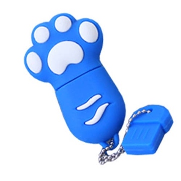 Оригинальная подарочная флешка Present ANIMAL82 04GB Blue (кошачья лапка, без блистера)