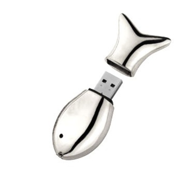 Оригинальная подарочная флешка Present ANIMAL86 08GB Silver (рыбка)