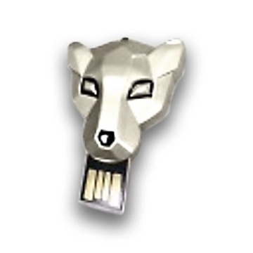Оригинальная подарочная флешка Present ANIMAL87 04GB Silver (голова тигра)
