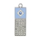 Оригинальная подарочная флешка Present ART02 256GB Blue (арт-флешка с кристаллами и голубым колпачком)