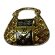 Оригинальная подарочная флешка Present BAG03 08GB (флешка сумка LV - красные кристаллы, черная широкая вертикальная полоса)