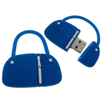 Оригинальная подарочная флешка Present BAG07 128GB Blue (сумка с молнией)