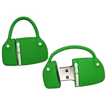 Оригинальная подарочная флешка Present BAG07 128GB Green (сумка с молнией)
