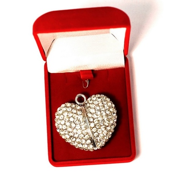 Упаковка для сувенирных флешек BOX04 (красный, бархатная, 610х780х310)