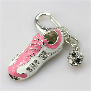 Оригинальная подарочная флешка Present FOOT05 256GB Pink (флешка кроссовок - адидас, бело-розовый)