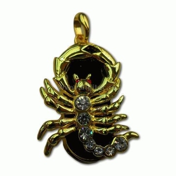 Оригинальная подарочная флешка Present ZODIAC01 16GB (знак зодиака скорпион, на темном фоне, 7 камней, 10 лап)