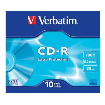 CD-R Verbatim Slim Case 10шт (700MB, 52x, Datalife, 43415)