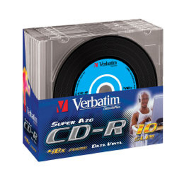 CD-R Verbatim Slim Case 10шт (700MB, 52x, Vynil, Datalife+, 43426)