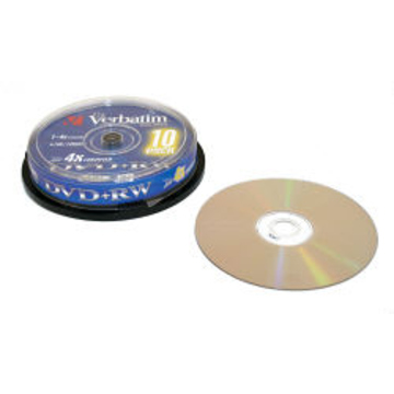 DVD+RW Verbatim Cake Box 10шт (4.7GB, 4x, 43488)