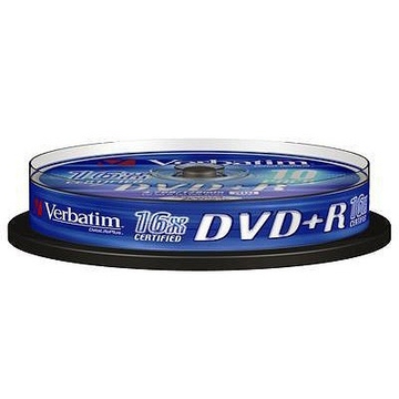 DVD+R (болванка) Verbatim Cake Box 10шт (4.7GB, 16x, 43498)