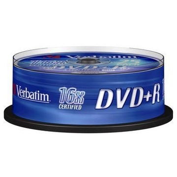 DVD+R (болванка) Verbatim Cake Box 25шт (4.7GB, 16x, 43500)