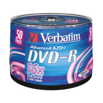 Диск DVD-R Verbatim Cake Box 50шт (4.7GB, 16x, 43548)