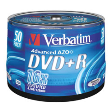 DVD+R (болванка) Verbatim Cake Box 50шт (4.7GB, 16x, 43550)
