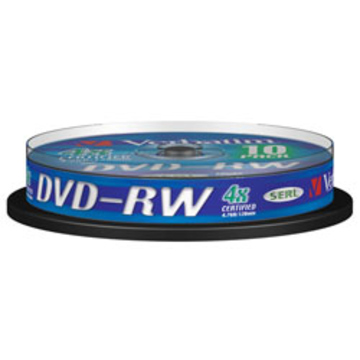DVD-RW Verbatim Cake Box 10шт (4.7GB, 4x, 43552)