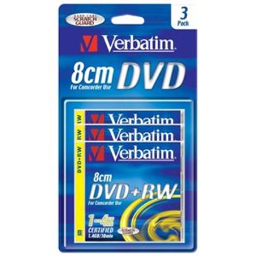 miniDVD+RW Verbatim Jewel Case 3шт (1.4GB, 4x)