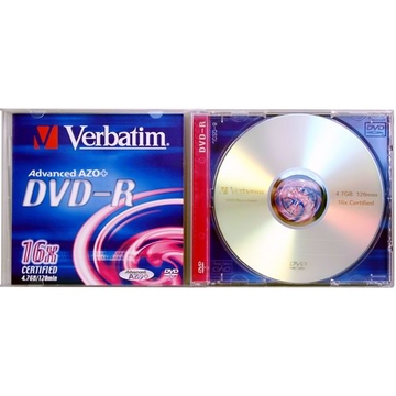 DVD+R (болванка) Verbatim Slim Case 5шт (4.7GB, 16x, Lightscribe, Color, 43658)