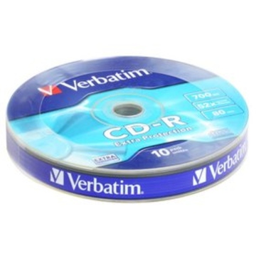 CD-R Verbatim Shrink 10шт (700Mb, 52x, Datalife, 43725)
