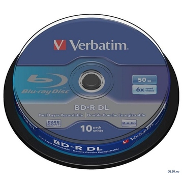 Blu-Ray BD-R Verbatim Cake Box 10шт (50GB, 6x, 43746)