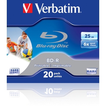 Blu-Ray BD-R Verbatim Slim Case 20шт (25GB, 6x, 43783)