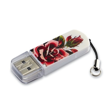 Накопитель USB2.0 Verbatim Mini Tattoo Edition 16GB Роза