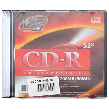 CD-R VS Slim Case 1шт (700MB, 52x, 20038)